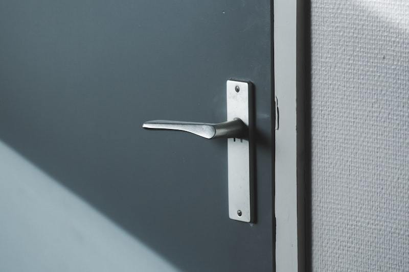 Door hardware detail representing wind load and pressure engineering
