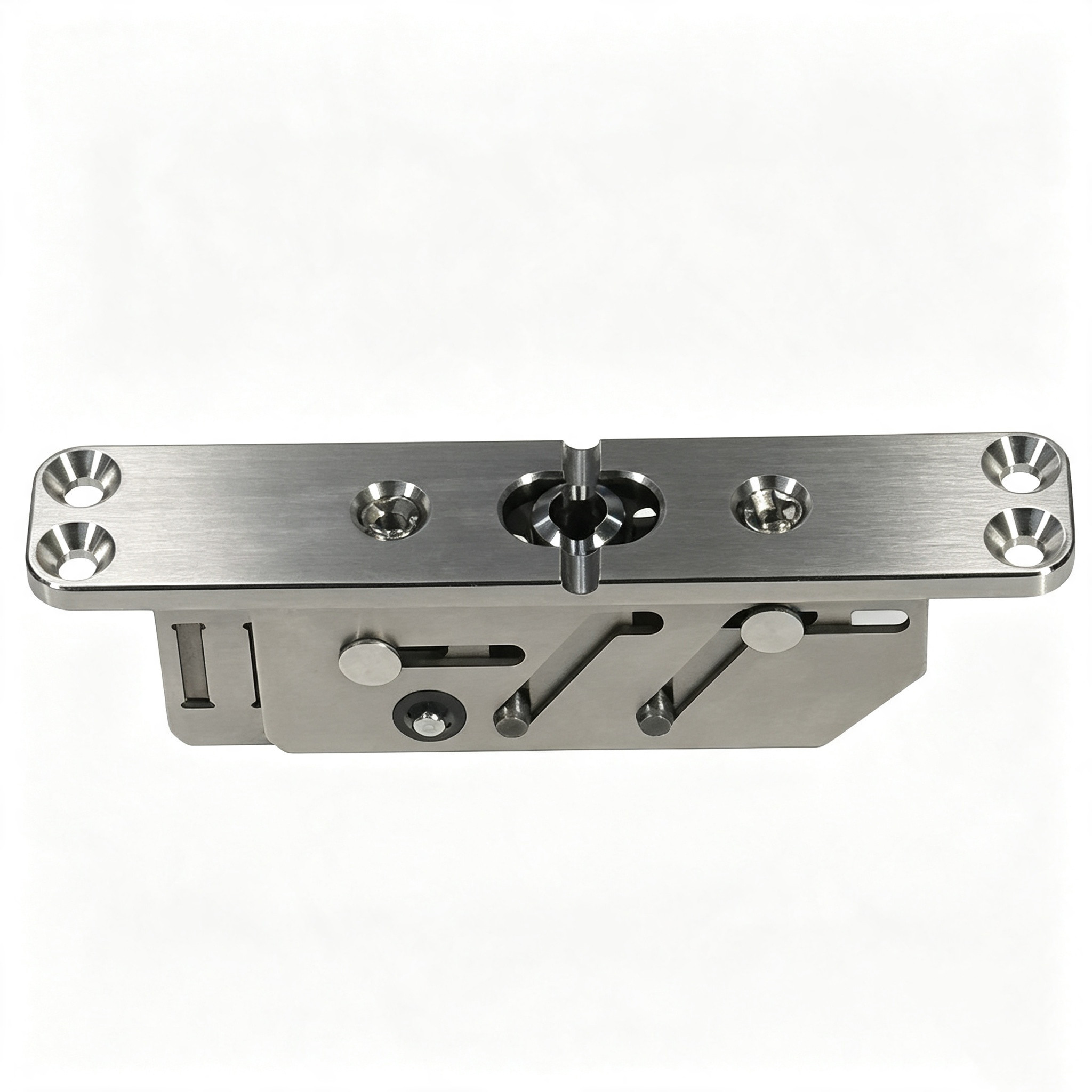 Aluminum pivot door hinge hardware by Landran Door