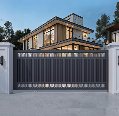 G-001 Aluminum gate / Automatic sliding gate|Customized Size | Luxury Villa Garden