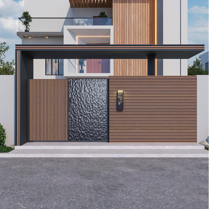 G-002  Aluminum gate | Automatic hinged gate|Customized Size | Luxury Villa Garden