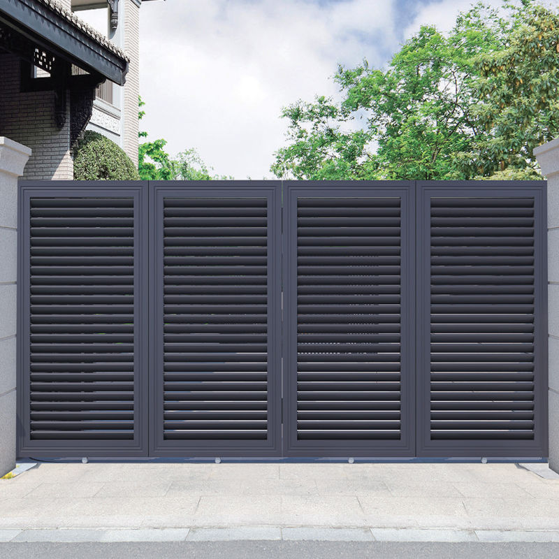 Automatic folding aluminum gate
