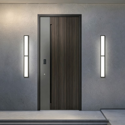 D-002 Aluminum single doors | Flame Retardant | Customized Size | Luxury Villa Entry
