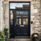 Q-001 Polar Black Wood Grain Glass Door | 6mm Plate | Custom Size