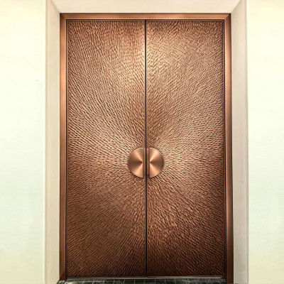 S-014Aluminum Double Door | Flame Retardant | Customized Size | Luxury Villa Entry