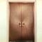 S-014 Gold Aluminum Double Door | 10mm Plate | Custom Size | Mansion