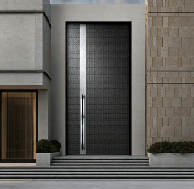 Z-003 Aluminum Unequal Double Doors | Flame Retardant | Customized Size | Luxury Villa Entry