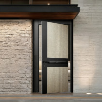 Z-011 Aluminum Unequal Double Doors | Flame Retardant | Customized Size | Luxury Villa Entry