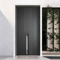 Z-028 Aluminum Unequal Double Doors | Flame Retardant | Customized Size | Luxury Villa Entry