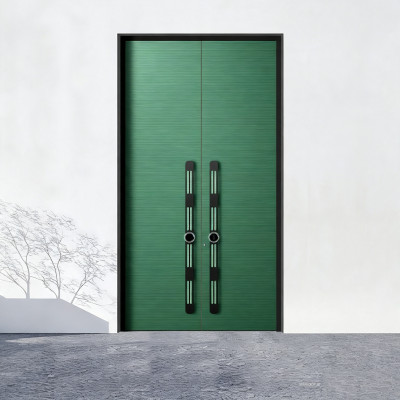 S-020 Aluminum Double Door | Flame Retardant | Customized Size | Luxury Villa Entry