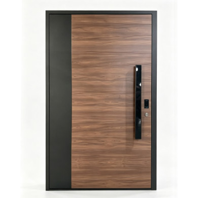 D-003 Aluminum Single Doors | Flame Retardant | Customized Size | Luxury Villa Entry