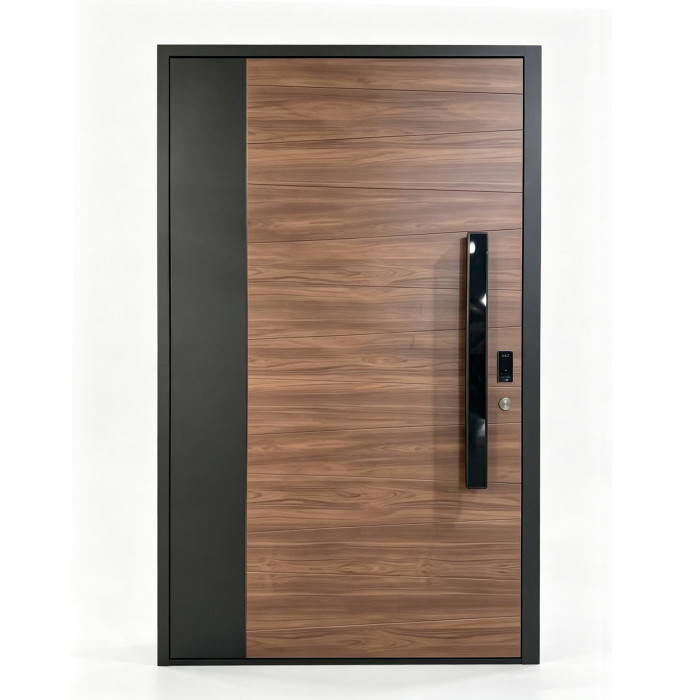 D-003 Aluminum Single Doors | Flame Retardant | Customized Size | Luxury Villa Entry