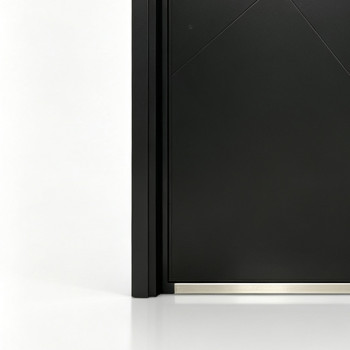 D-005 Matte Black Aluminum Single Door | 4mm Plate | Custom Size | Apartment