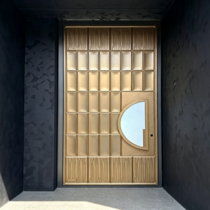 D-001 Aluminum Single Door | Waterproof, Soundproof, PU Core | Office & Home Use