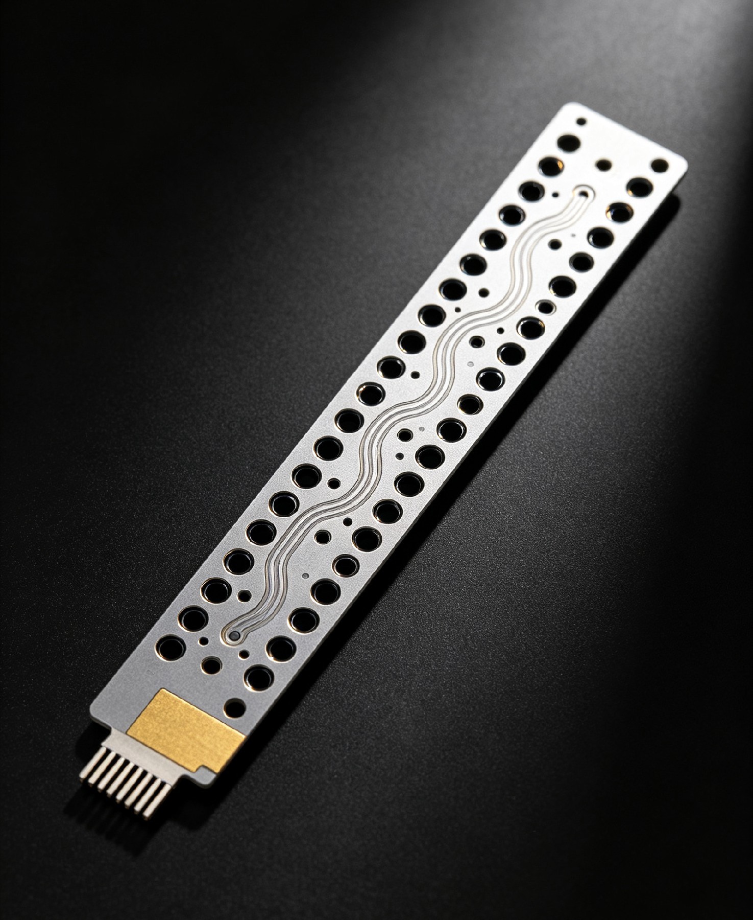 Etched Transistor Socket Contact / Socket Part | close view of etched features, edges and surface finish