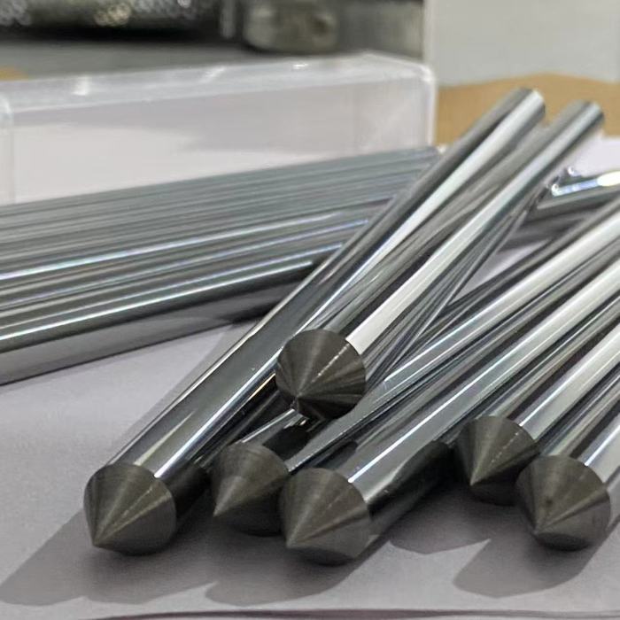Tungsten Carbide Round Rods Polished Rods With Tips on Both Ends 10*220mm