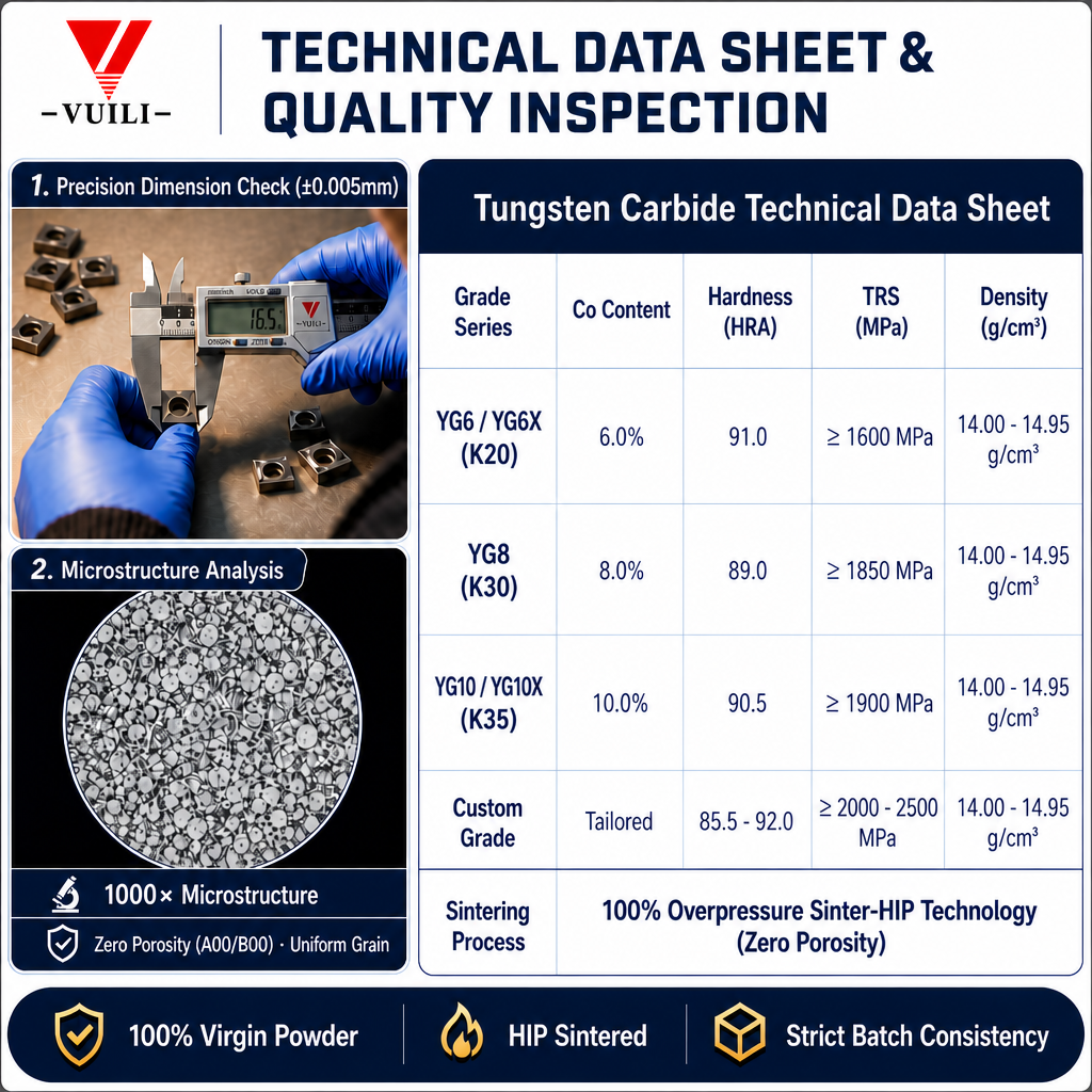 Tungsten Carbide Selection Guide: Tolerance, Surface Finish & Application Matching