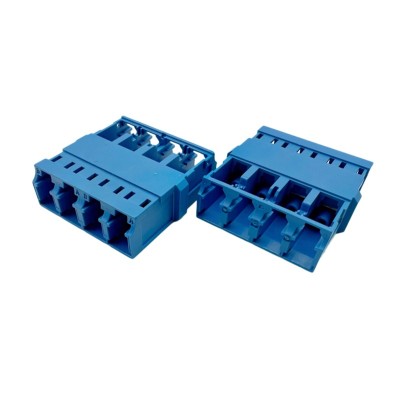 4 Port Fiber Optic Connector Housing | Injection Plastic Part | PBT | Telecom Equipment | OEM,ODM