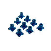 Blue Precision Fiber Optic Plastic Bushing | Telecom PBT Injection Molding Part | Optical Communication | OEM,ODM