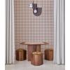 Custom Octagonal Solid Walnut Coffee Table with Natural Stone Top — OEM/ODM Manufacturer