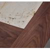 Custom Octagonal Solid Walnut Coffee Table with Natural Stone Top — OEM/ODM Manufacturer