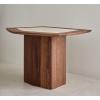 Custom Octagonal Solid Walnut Coffee Table with Natural Stone Top — OEM/ODM Manufacturer