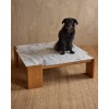 Custom Square Marble Coffee Table with Wood Base | Custom Hotel Furniture Manufacturer