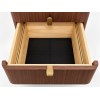 Custom Hotel Walnut Hotel Drawer Cabinet | Custom Hospitality Cabinet Marble Look Top | Hospitality Manufacturer