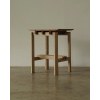 Custom Wood Side Table with Slatted Lower Rack | Unique Hotel Room Furniture Manufacturer