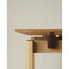 Custom Wood Side Table with Slatted Lower Rack | Unique Hotel Room Furniture Manufacturer