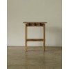 Custom Wood Side Table with Slatted Lower Rack | Unique Hotel Room Furniture Manufacturer