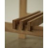Custom Wood Side Table with Slatted Lower Rack | Unique Hotel Room Furniture Manufacturer