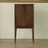 Custom Walnut-Tone Tall Storage Cabinet with Tapered Legs | OEM/ODM Manufacturer