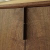 Custom Walnut-Tone Tall Storage Cabinet with Tapered Legs | OEM/ODM Manufacturer