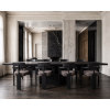 Custom Wood Dining Table with Sculptural Block Base | Indoor Hotel Dinning Table Manufacturer