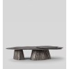 Custom Sculptural Hotel Lobby Tables with Glass & Cast-Metal Bases | OEM/ODM Manufacturer