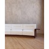 Custom Curved Hotel Suite Sofa with Sculptural Wood Arms | OEM/ODM Manufacturer