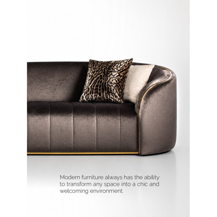 Custom Hotel Suite Sofa with Curved Arms & Channel Upholstery | OEM/ODM Manufacturer