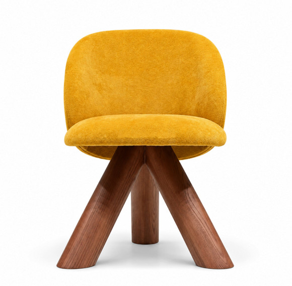 Custom Hotel Chair Manufacturer | Flannelette Chair With Tripod Base | PALMWELL Hotel Chair Manufacturer