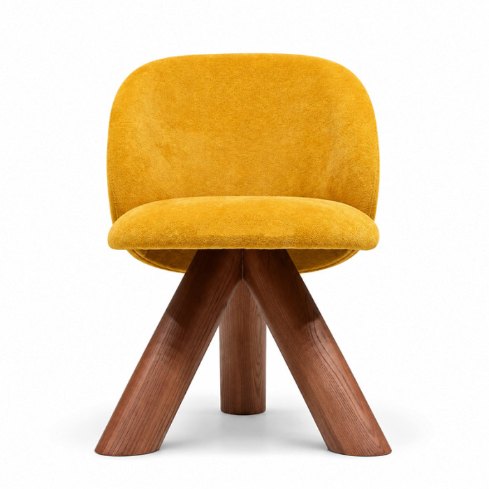 Custom Hotel Chair Manufacturer | Flannelette Chair With Tripod Base | PALMWELL Hotel Chair Manufacturer