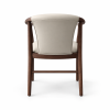 Custom Upholstered Hotel Armchair, Sculpted Curved Wood Arms | OEM/ODM Manufacturer