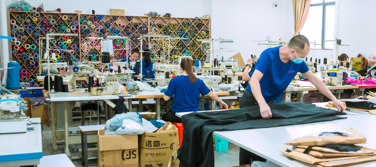 Garment sample tech pack and materials prepared for OEM apparel development at MinCharm