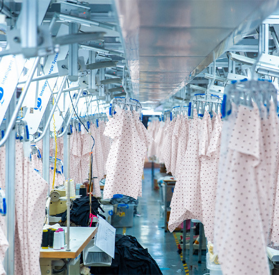 Garments moving into bulk production after sample approval