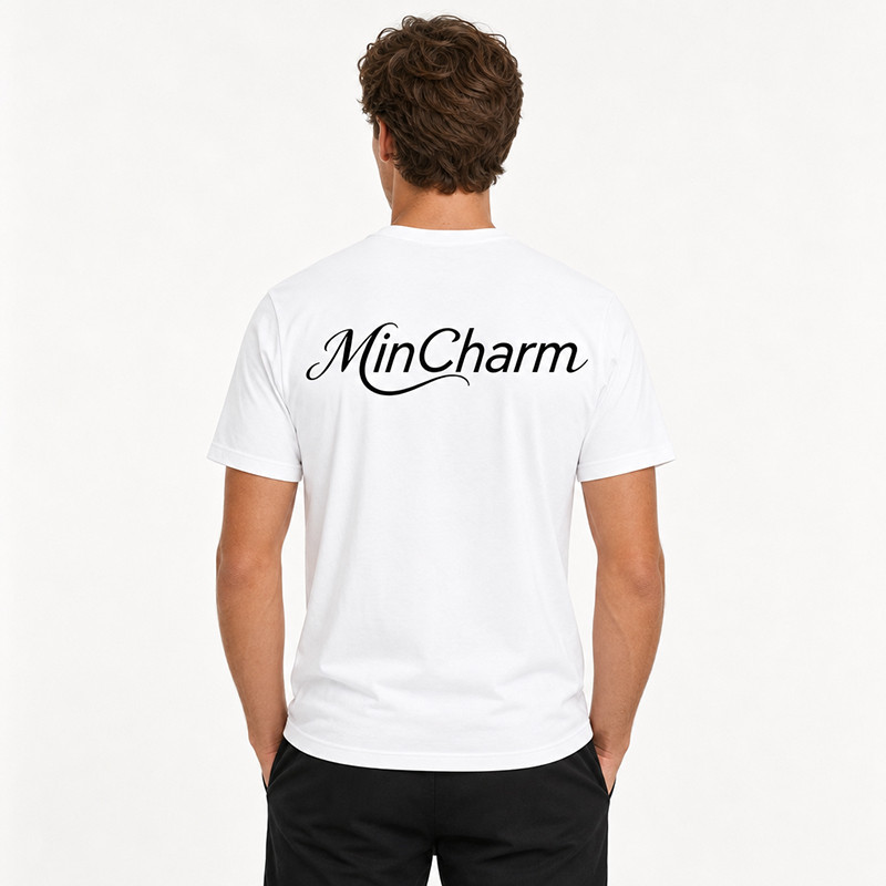 Men's T-shirt back view with custom back print