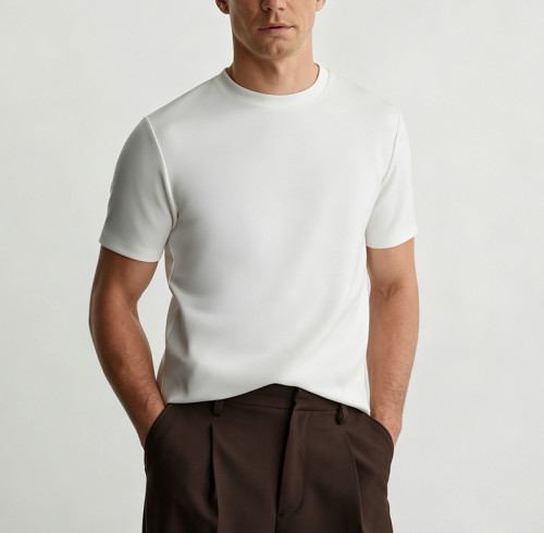 Custom Lightweight Stretch Polyester Spandex T-Shirt | Sublimation Print & Logo Branding for Streetwear, Athleisure & Casual Wear | OEM Manufacturer