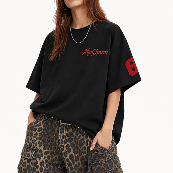 Custom Women's Oversized Embroidered Cotton T-Shirt