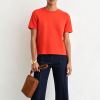 Custom Women's Stretch Ribbed Crew Neck T-Shirt for Activewear & Casual Brands