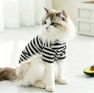 Custom Striped Pet T-Shirt for Private Label Brands