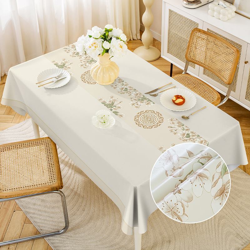 Floral panel printed tablecloth reference design