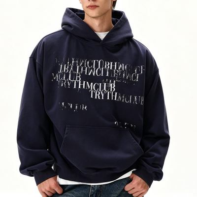 Custom Men's Letter Graphic Pullover Hoodie | Streetwear Manufacturer