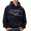 Custom Men's Letter Graphic Pullover Hoodie | Streetwear Manufacturer